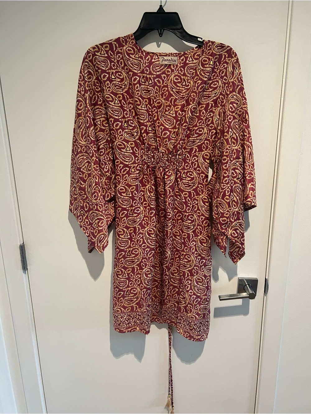 Andie Paisley Mini Dress with Gold Accents